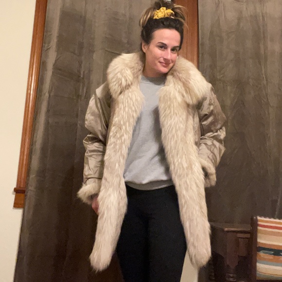 Blonde vintage fox fur coat - Picture 17 of 17